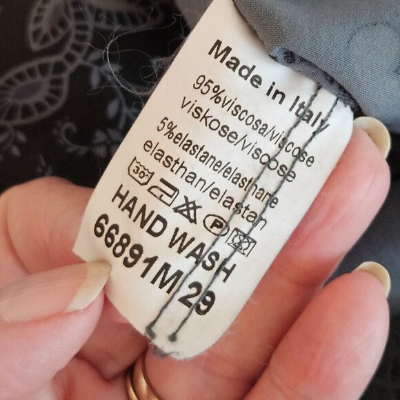 Free For Humanity Size XL Made In Italy Gray Lagenlook 3/4 Sleeve Top Pullover - Picture 5 of 8